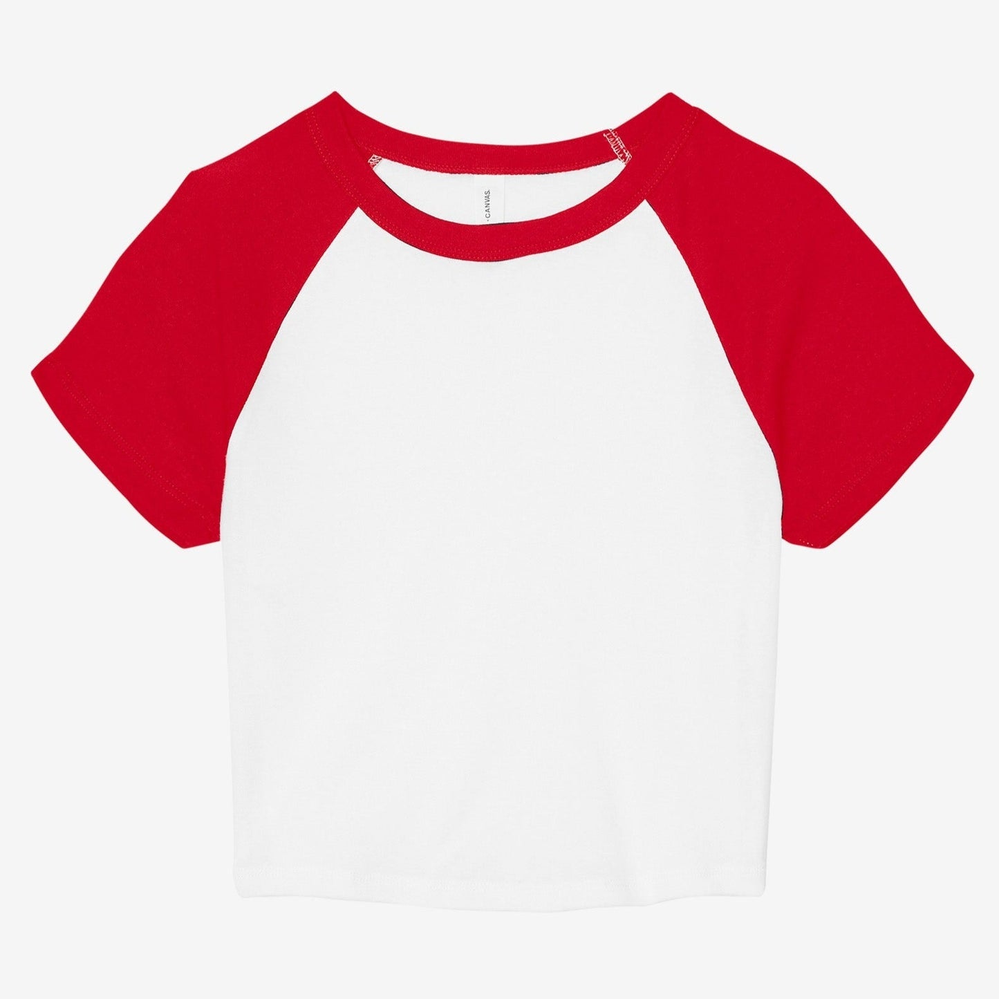Bella Canvas Women's Micro Rib Raglan Baby T-Shirt Fitted Cap Sleeve XS-2XL