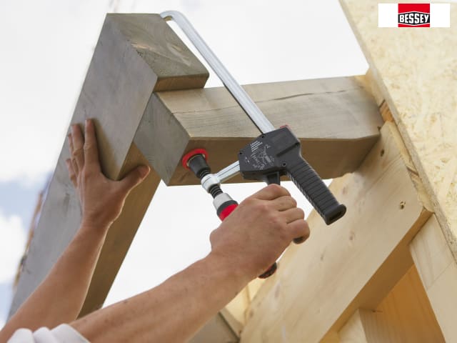 Bessey EHZ30-2K One-Handed Powergrip Clamp 300mm Capacity Ergonomic Design