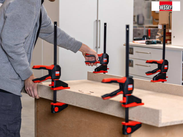 Bessey EZ360 One-Handed 360Â° Clamp 150mm Adjustable Handle 1400N Force