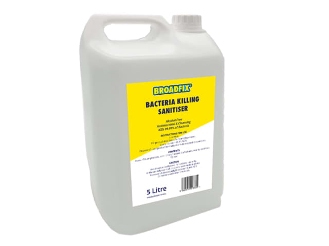 Broadfix 5L Bacteria Killing Hand Sanitiser Alcohol-Free Antibacterial Gel