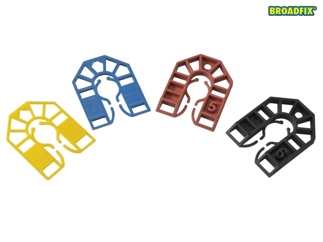 Broadfix Small U-Shim Mixed Pack of 100 Waterproof Plastic Shims 1-6mm