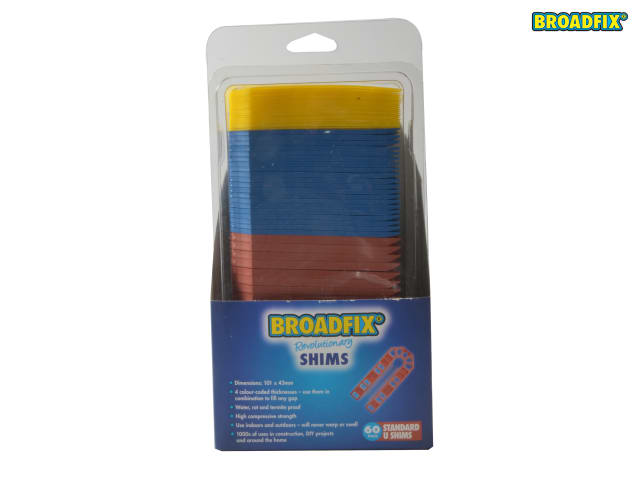 Broadfix U-Shim Mixed Pack of 60 - Waterproof, Recycled, Colour Coded