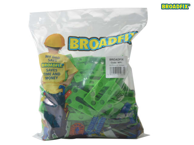 Broadfix Green Precision Wedges 100 Pack for Accurate Shimming and Leveling