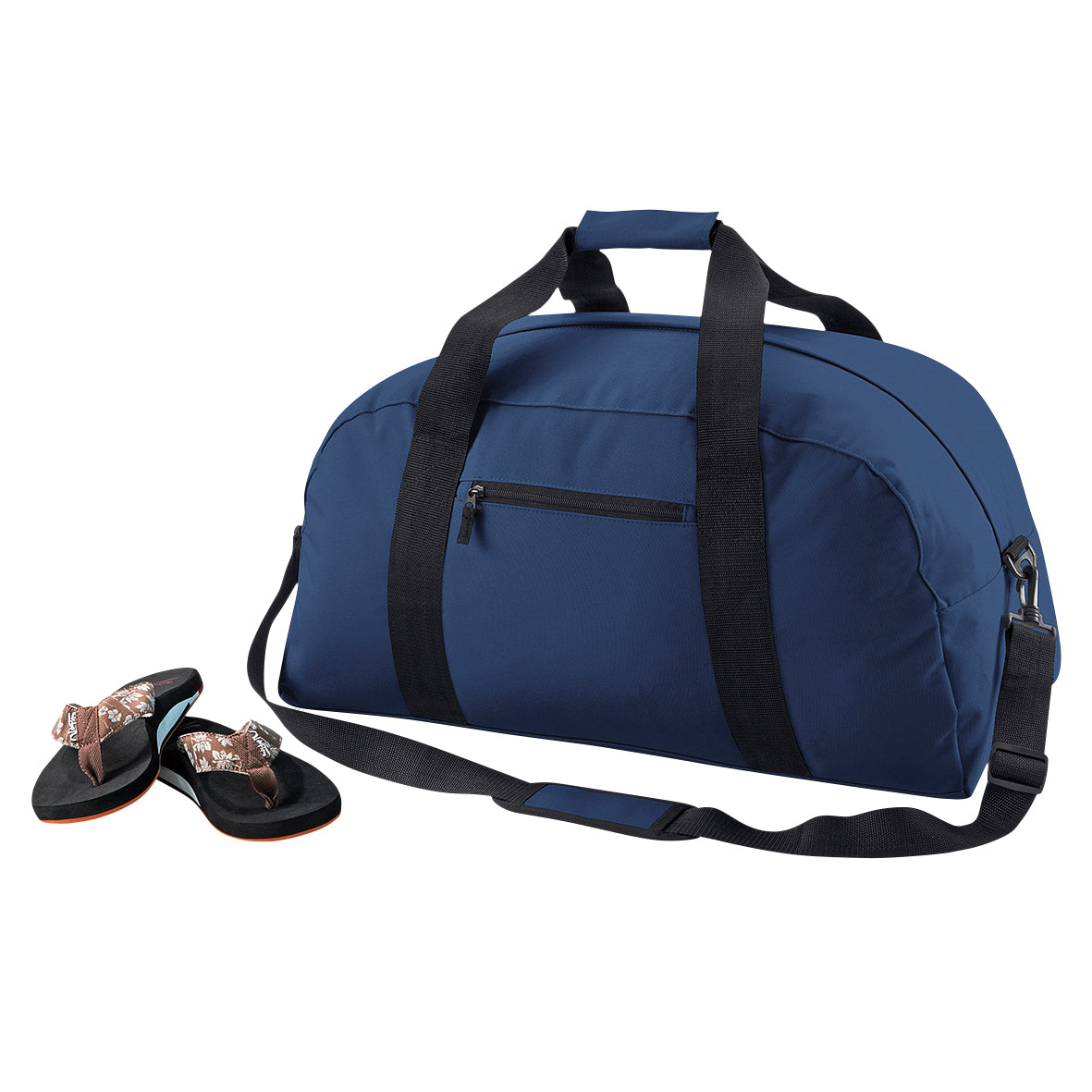 Bagbase Classic Holdall 48L Detachable Strap Zipped Pocket Protective Feet