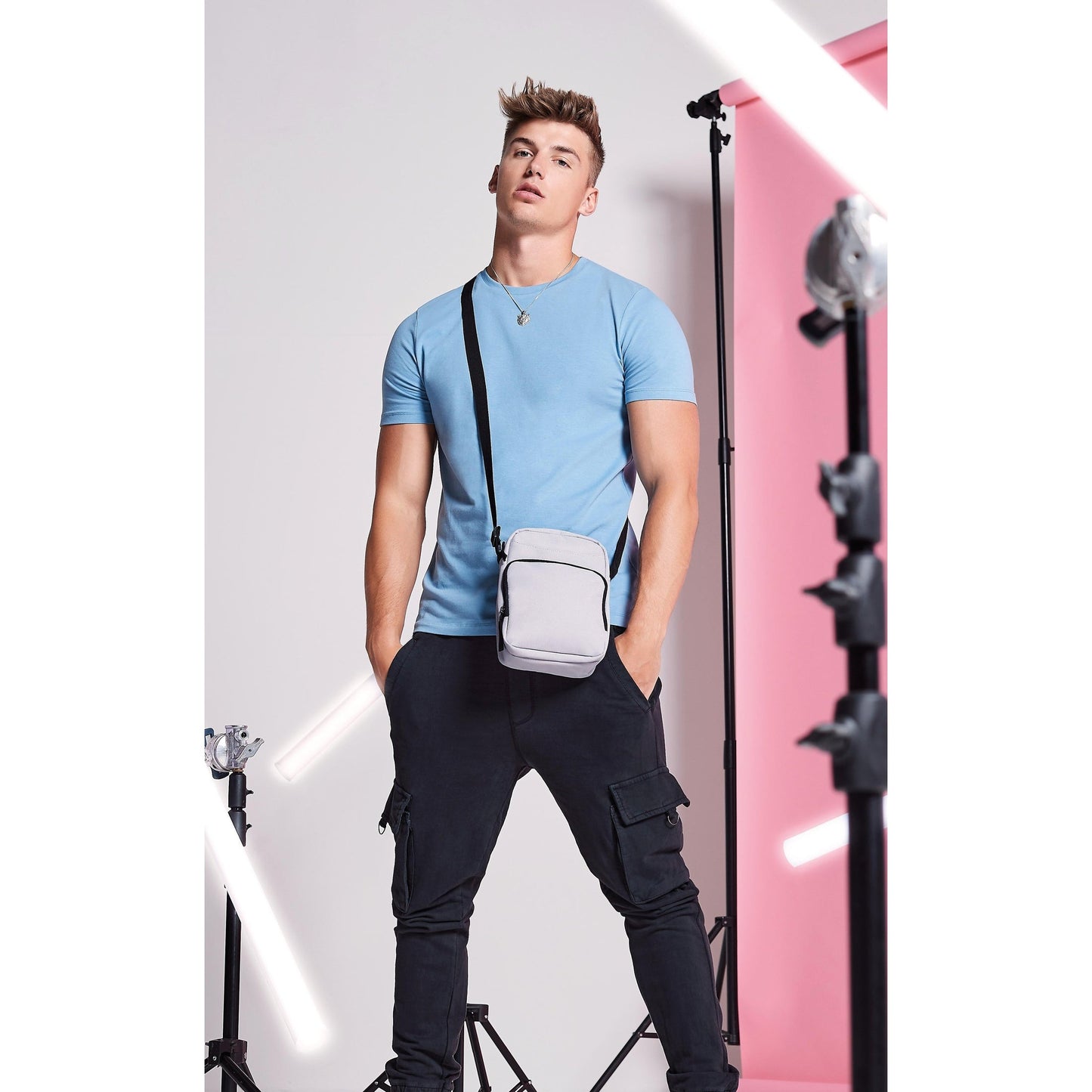 Bagbase Across Body Bag for iPad Mini Adjustable Strap Zippered Pockets