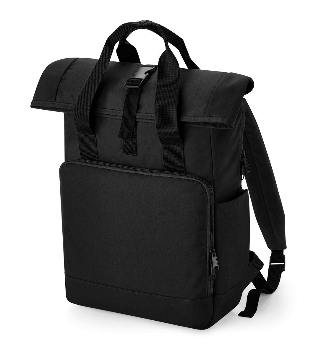 Bagbase Recycled Roll-Top Laptop Backpack 15.6" Eco-Friendly 100% rPET