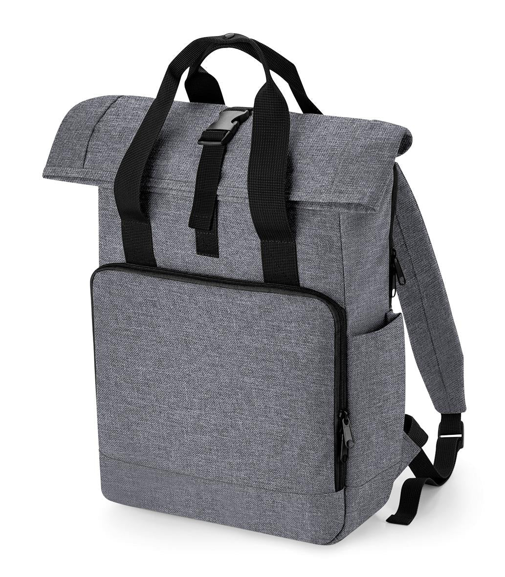 Bagbase Recycled Roll-Top Laptop Backpack 15.6" Eco-Friendly 100% rPET