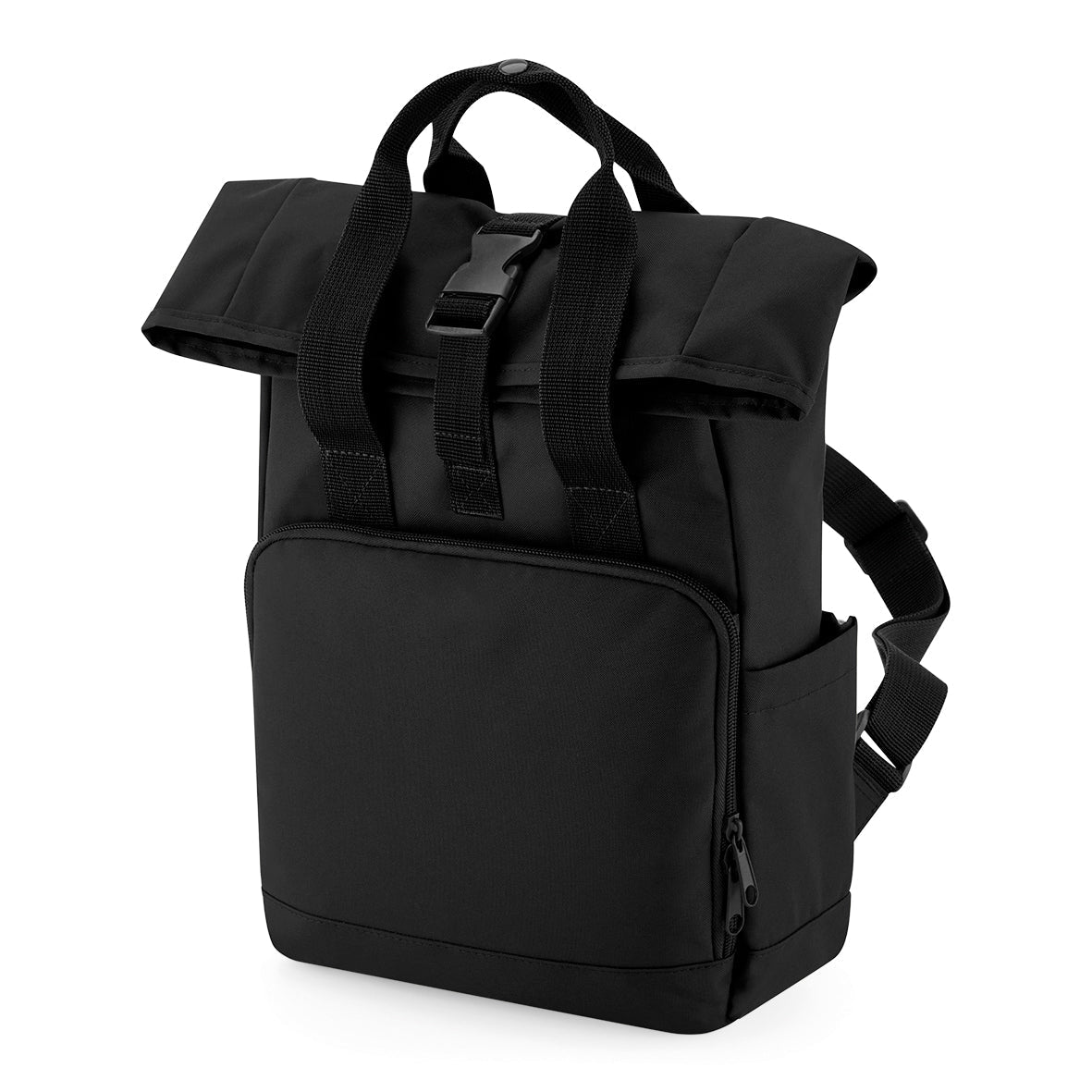 Bagbase Recycled Mini Roll-Top Backpack 9L with External Bottle Pocket