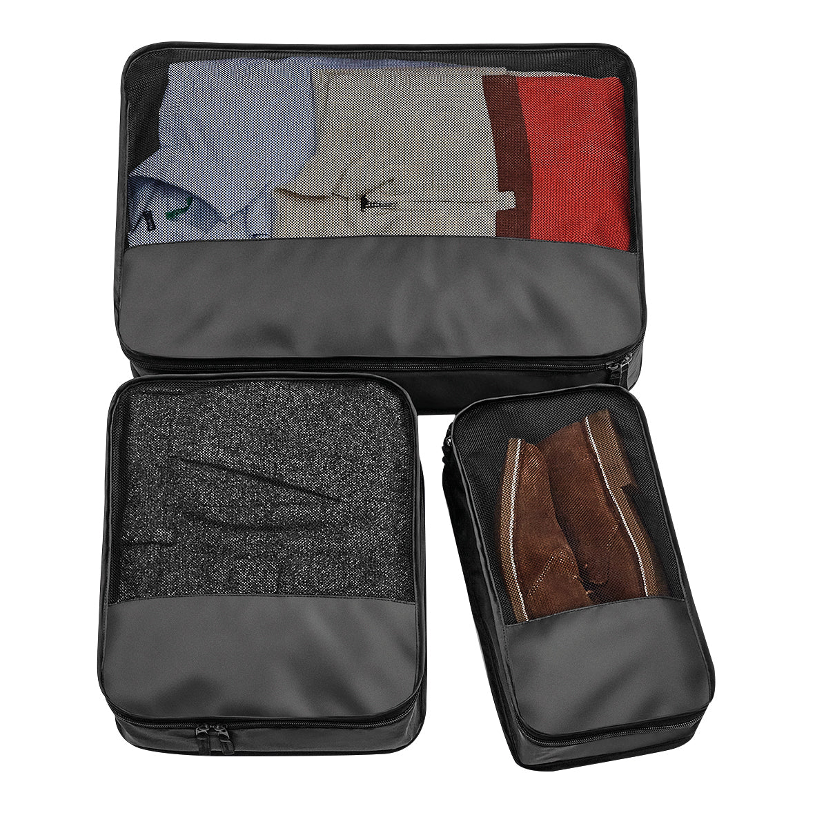 Bagbase Escape Packing Cube Set of 3 Lightweight Durable Organisers with Zipper