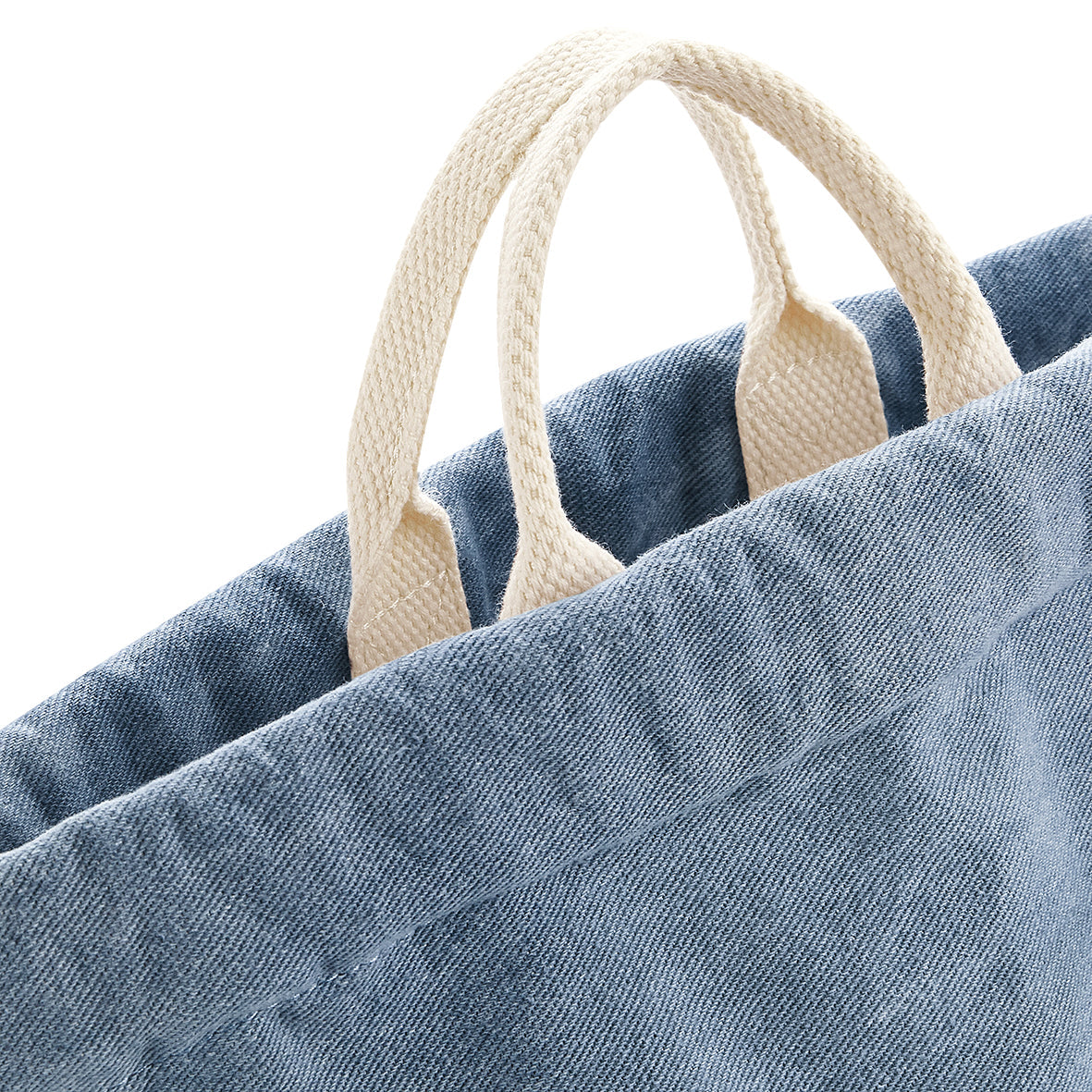 Bagbase Denim Gymsac Drawstring Bag with Cotton Straps and Grab Handles