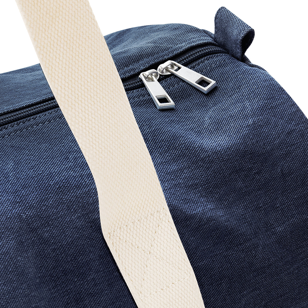 Bagbase Denim Barrel Bag 20L Soft Cotton Gym Holdall Weekend Bag