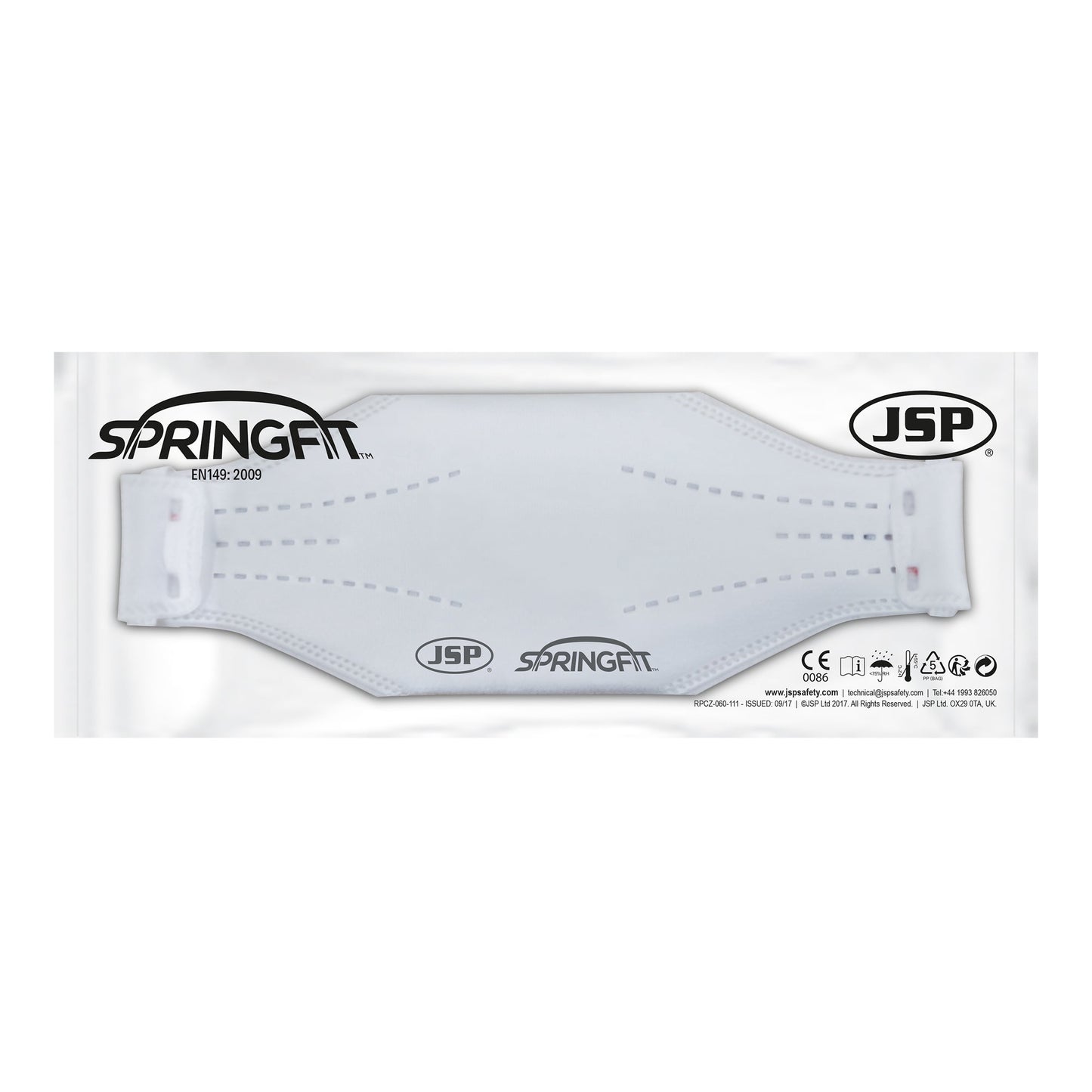 JSP Springfit FFP2 Disposable Masks Box of 10 with Unique Typhoon Valve