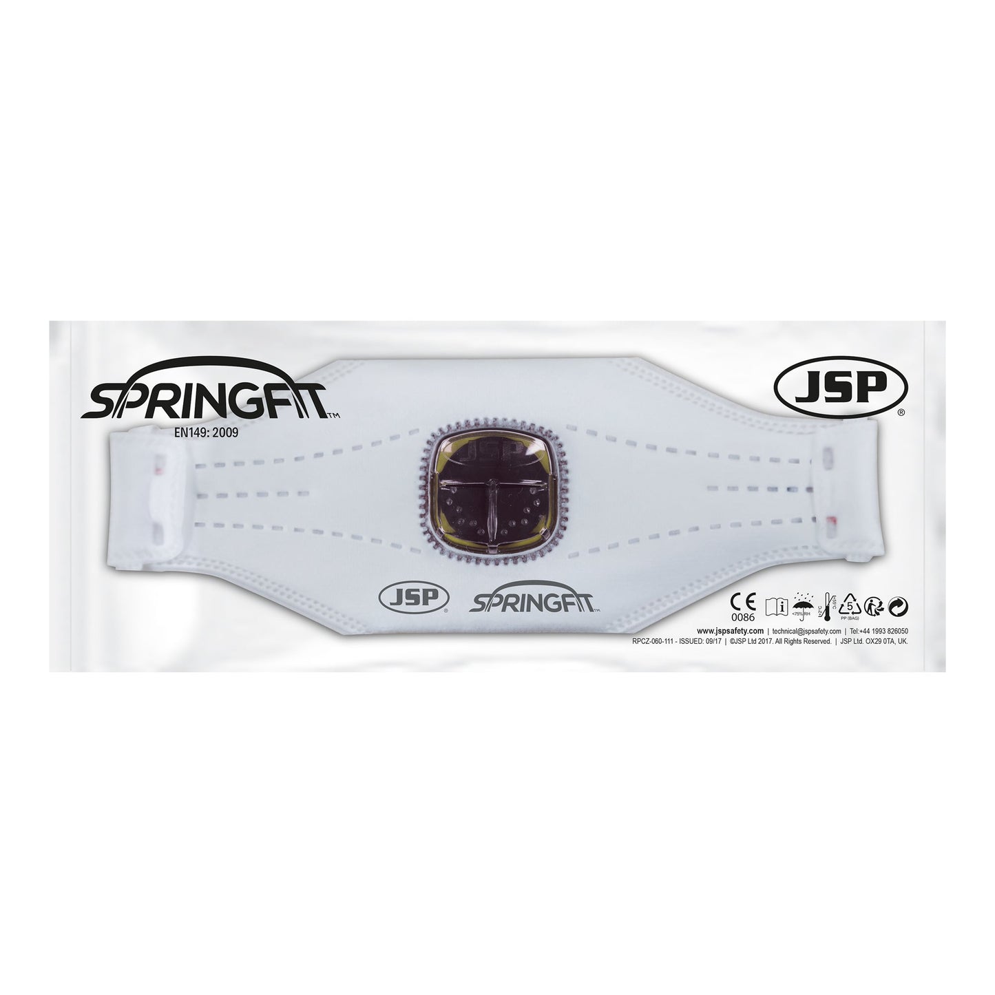 JSP Springfit FFP2 Disposable Mask 425ML with Typhoon Valve - Box of 10