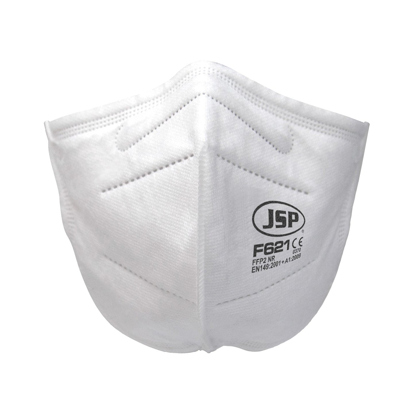 JSP F621 FFP2 Disposable Vertical Fold Flat Mask Box of 40 with Adjustable Fit