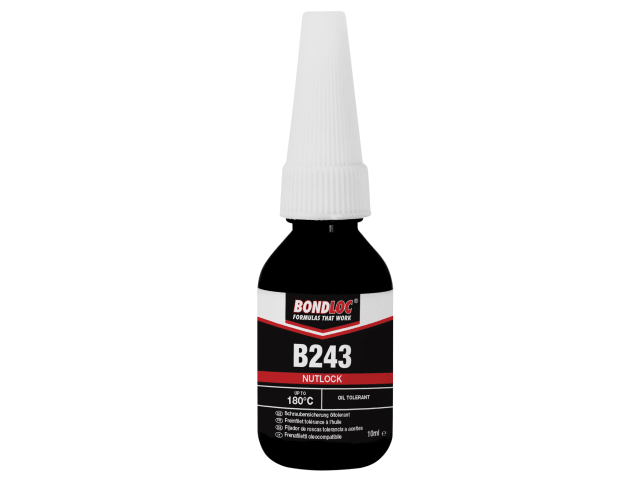 Bondloc B243 Medium Strength Threadlocker 10ml Oil Tolerant Blue Adhesive