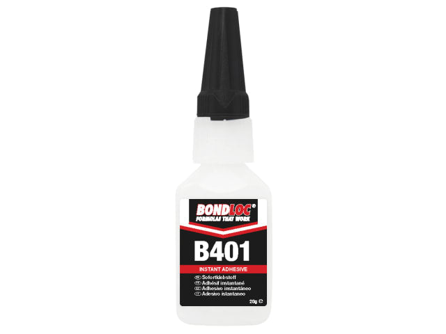 Bondloc B401 Medium Viscosity Cyanoacrylate Adhesive 20g - Metal, Plastic, Wood