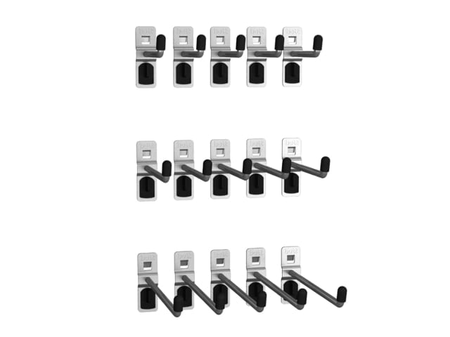Bott Perfo Hook Kit 15 Piece Steel Clip-On Design for Tool Storage
