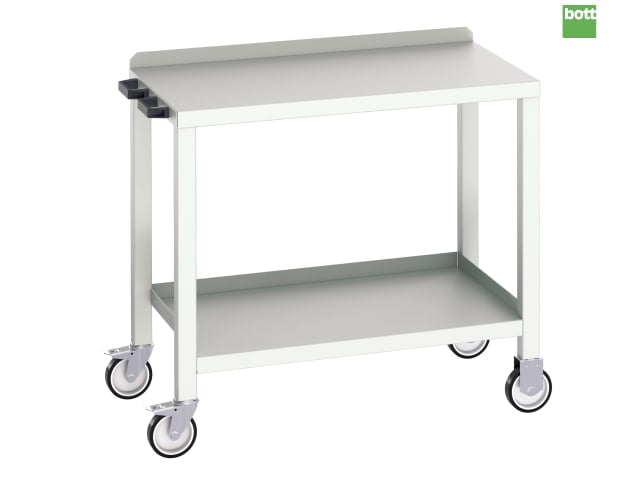 Bott Verso Mobile Welded Bench Steel Top 1000x600mm with Castors RAL 7035