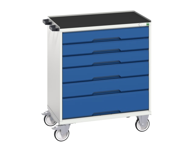 Bott Verso Mobile Cabinet 6 Drawer Steel Storage with Castors and Handle