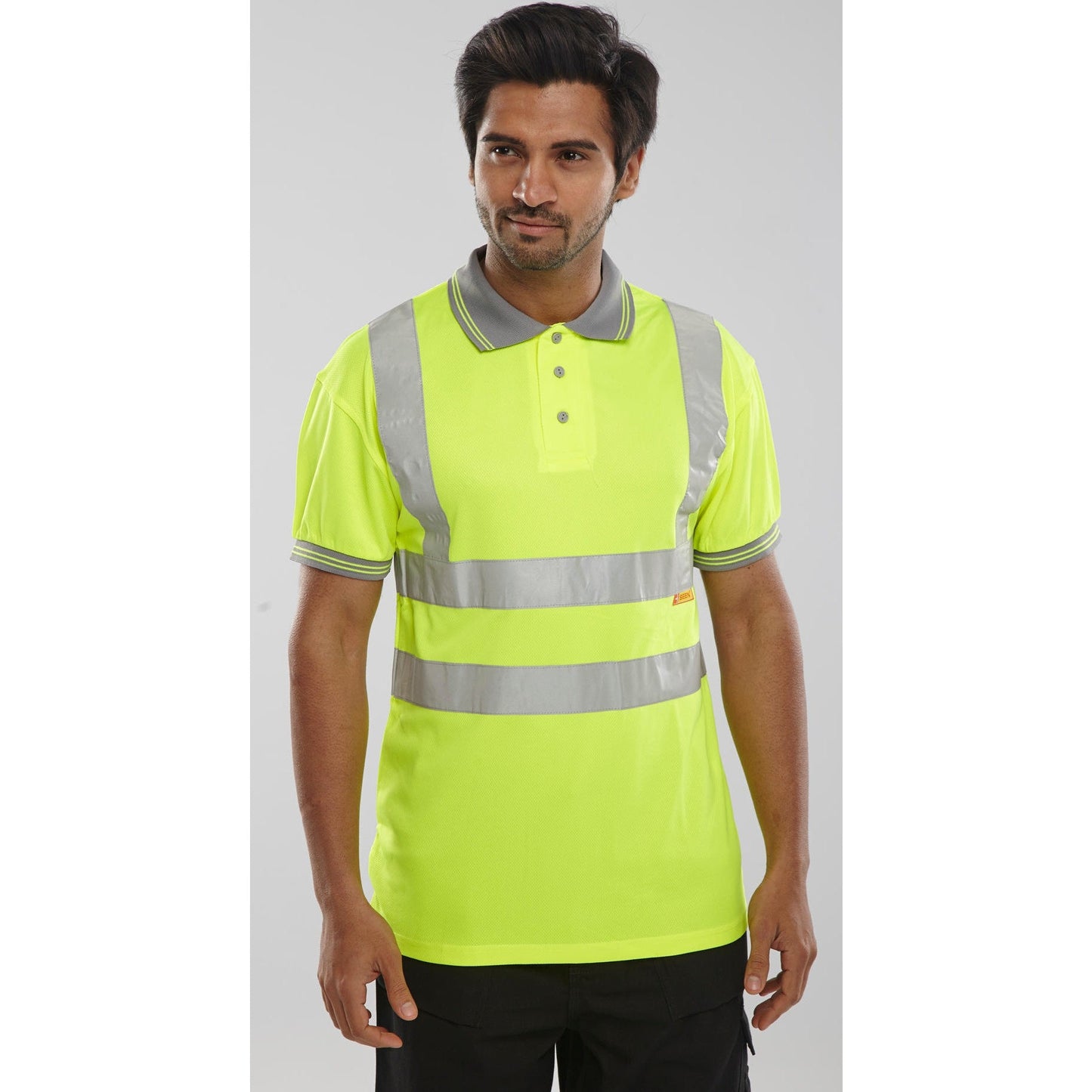 Beeswift High Visibility Polo Shirt Short Sleeved Saturn Yellow EN ISO20471