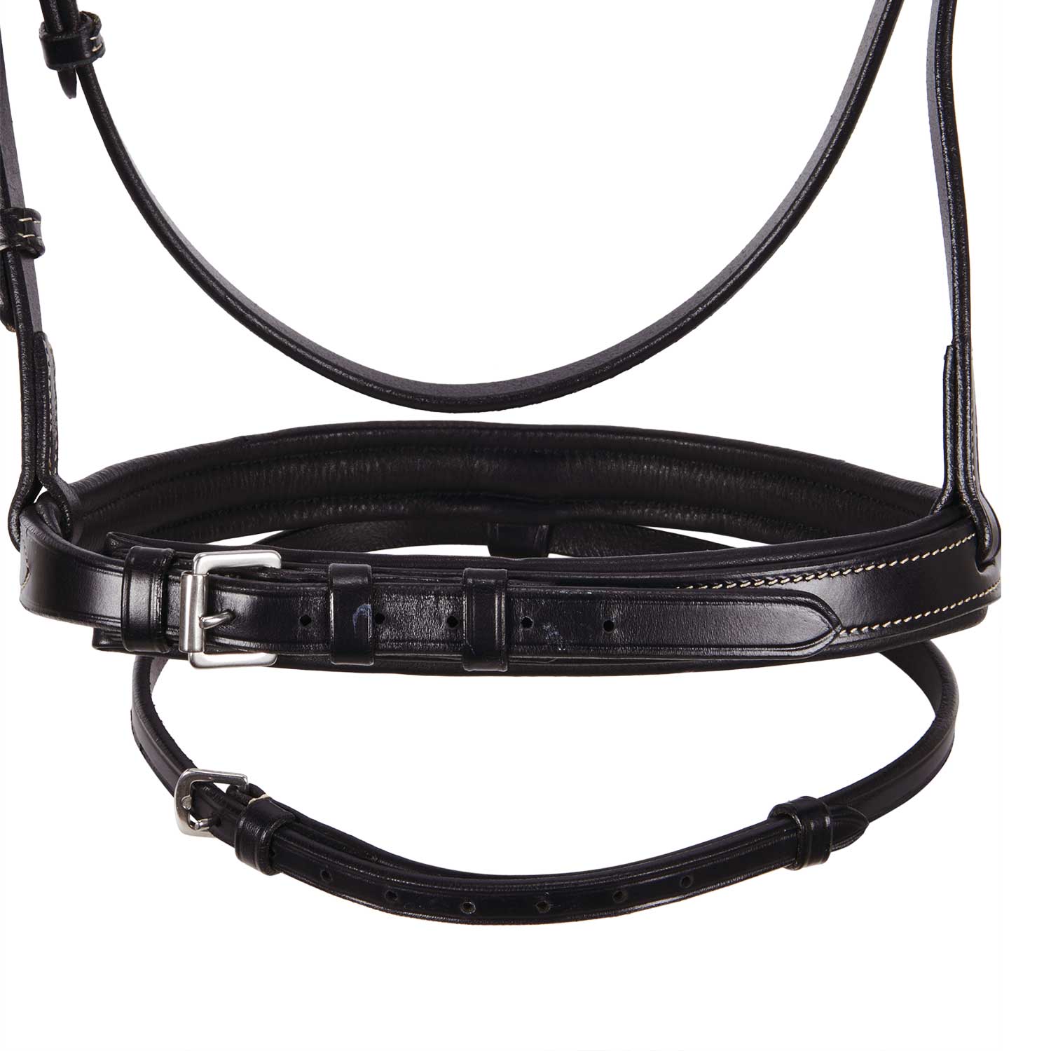 Equestro Leather English Bridle With Embroideries New #colour_brown
