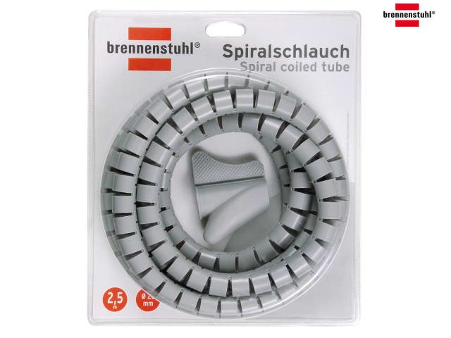 Brennenstuhl Spiral Coiled Cable Tidy 2.5m x 20mm with Winding Tool