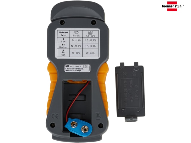 Brennenstuhl Moisture Detector with LCD Display and Hold Function - Wood & More