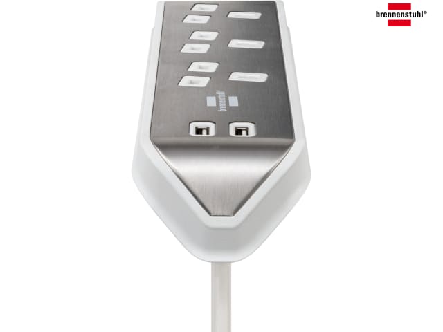 Brennenstuhl Estilo Corner Extension Lead 240V 3-Gang 13A White 2m Cable