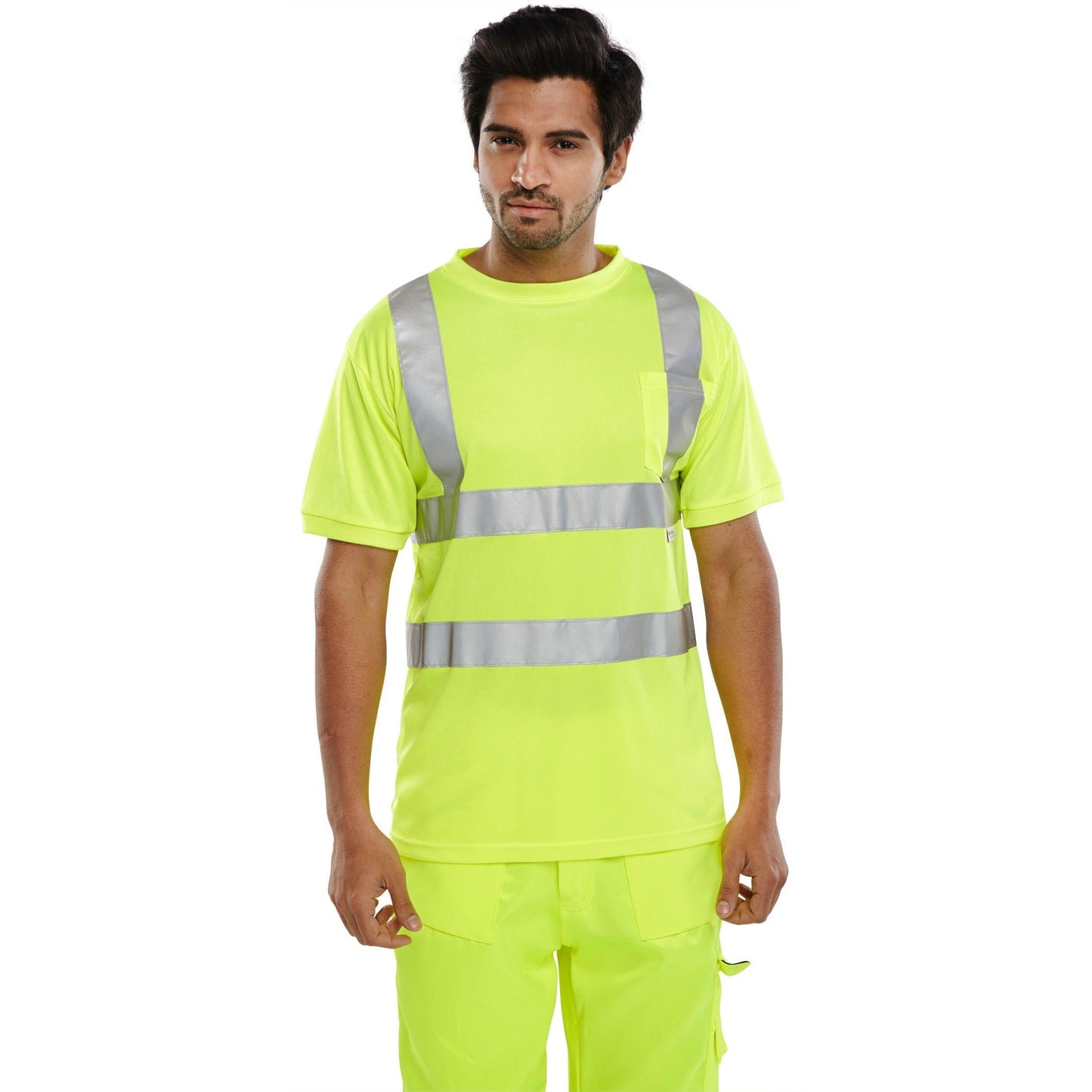 Beeswift High Visibility Crew Neck T-Shirt EN ISO 20471 Class 2 Reflective