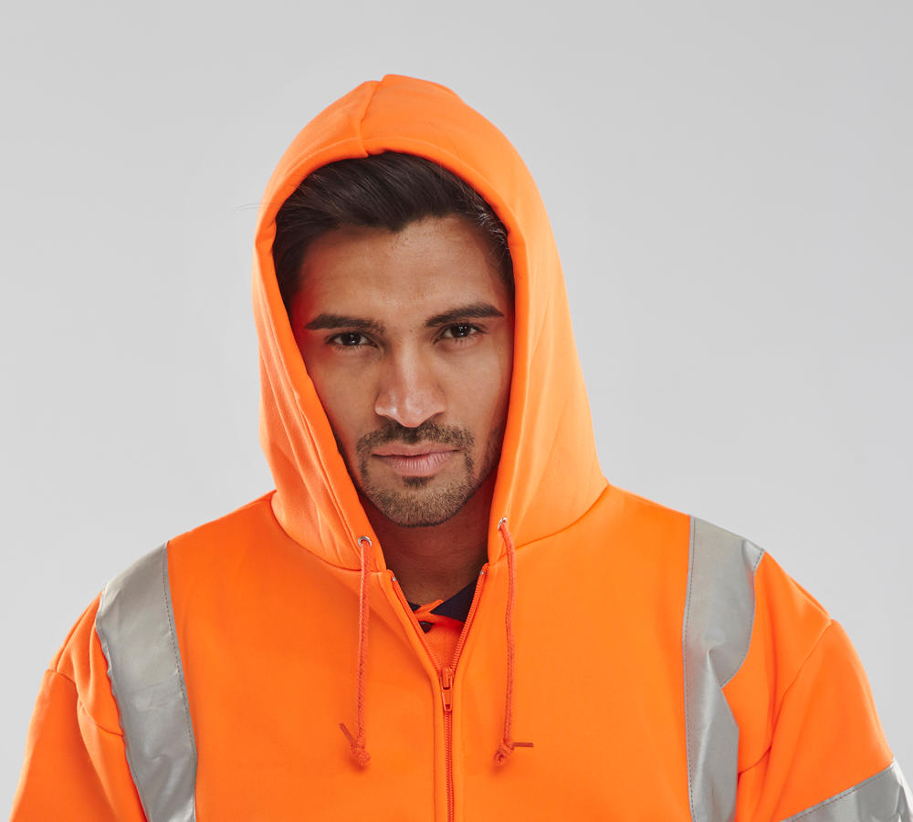 Beeswift High Visibility Hooded Zipped Sweatshirt EN ISO 20471 Class 3
