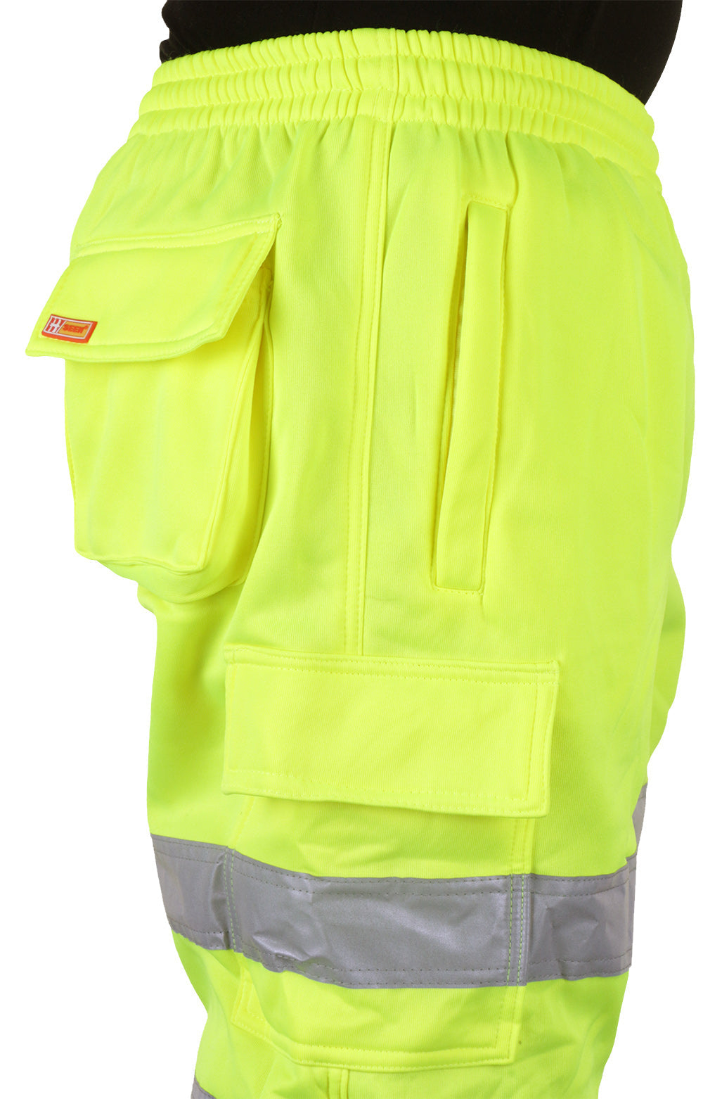 Beeswift Hi Viz Jog Bottoms Anti-Pill Fleece Elasticated Waist Reflective Tape
