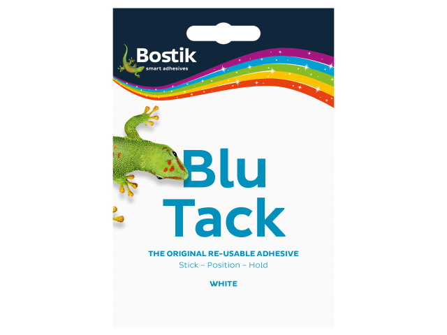Bostik Blu Tack Handy Pack White Reusable Adhesive for Posters and Crafts
