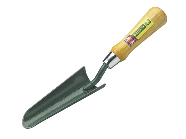 Bulldog Premier Transplanting Trowel Carbon Steel Blade 6in Wooden Handle