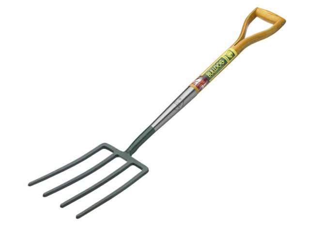 Bulldog Premier Digging Fork Solid Forged Carbon Steel Tines Ash Handle