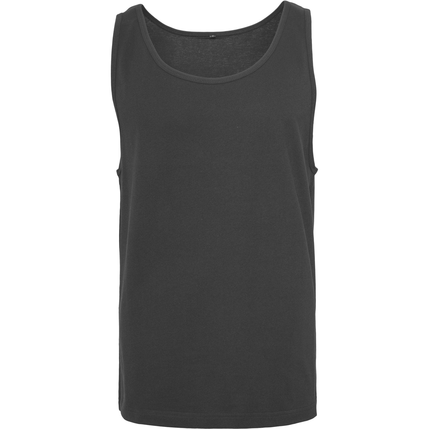 Build Your Brand Jersey Big Tank Top Long Fit Wide Armholes Casual Wear