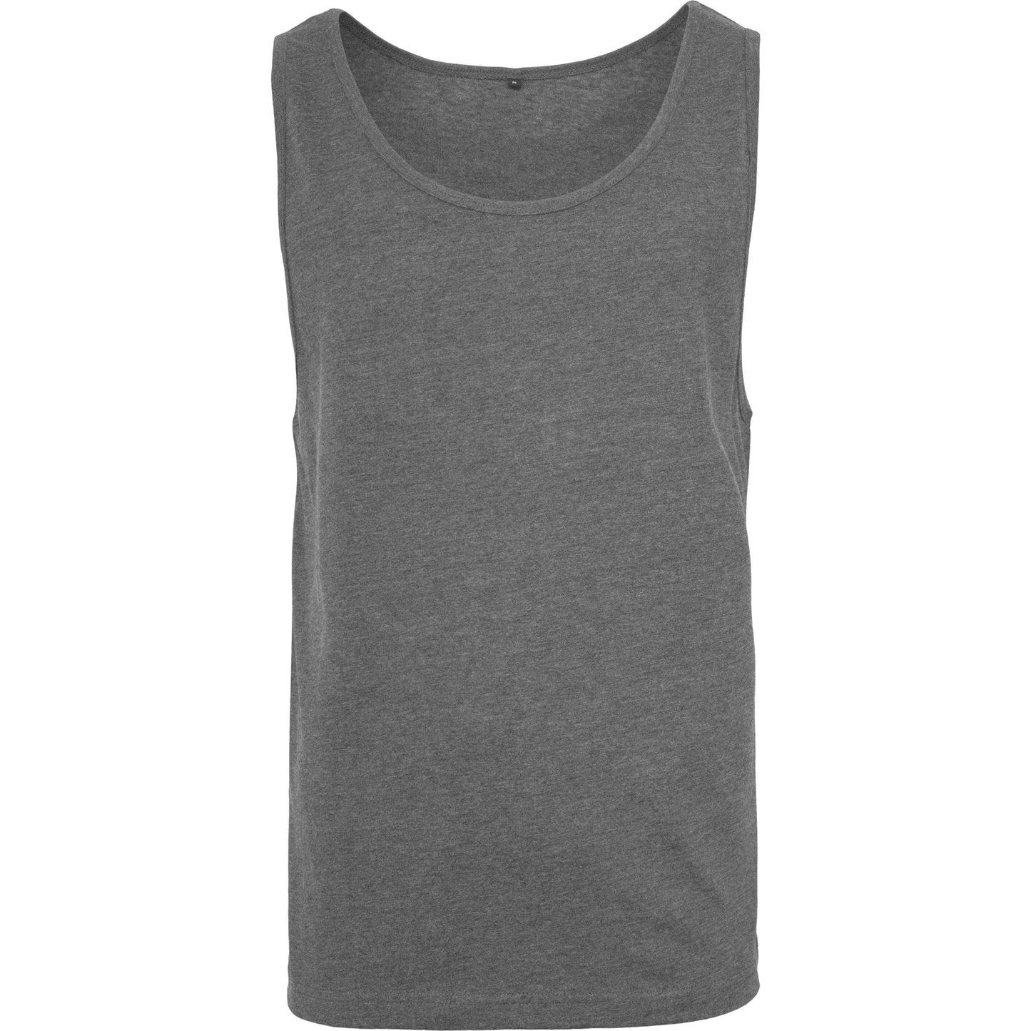 Build Your Brand Jersey Big Tank Top Long Fit Wide Armholes Casual Wear