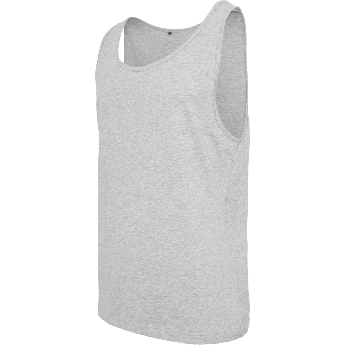 Build Your Brand Jersey Big Tank Top Long Fit Wide Armholes Casual Wear