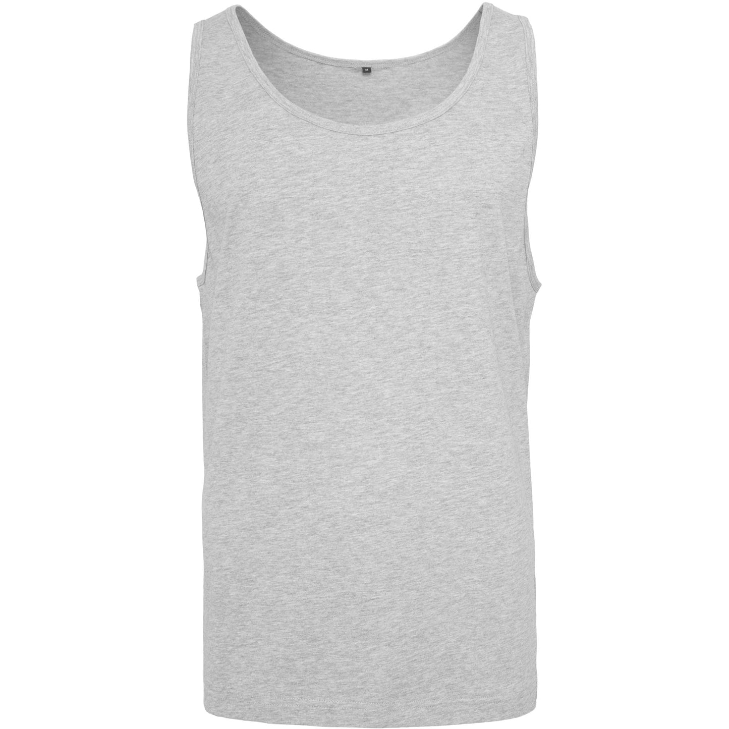 Build Your Brand Jersey Big Tank Top Long Fit Wide Armholes Casual Wear