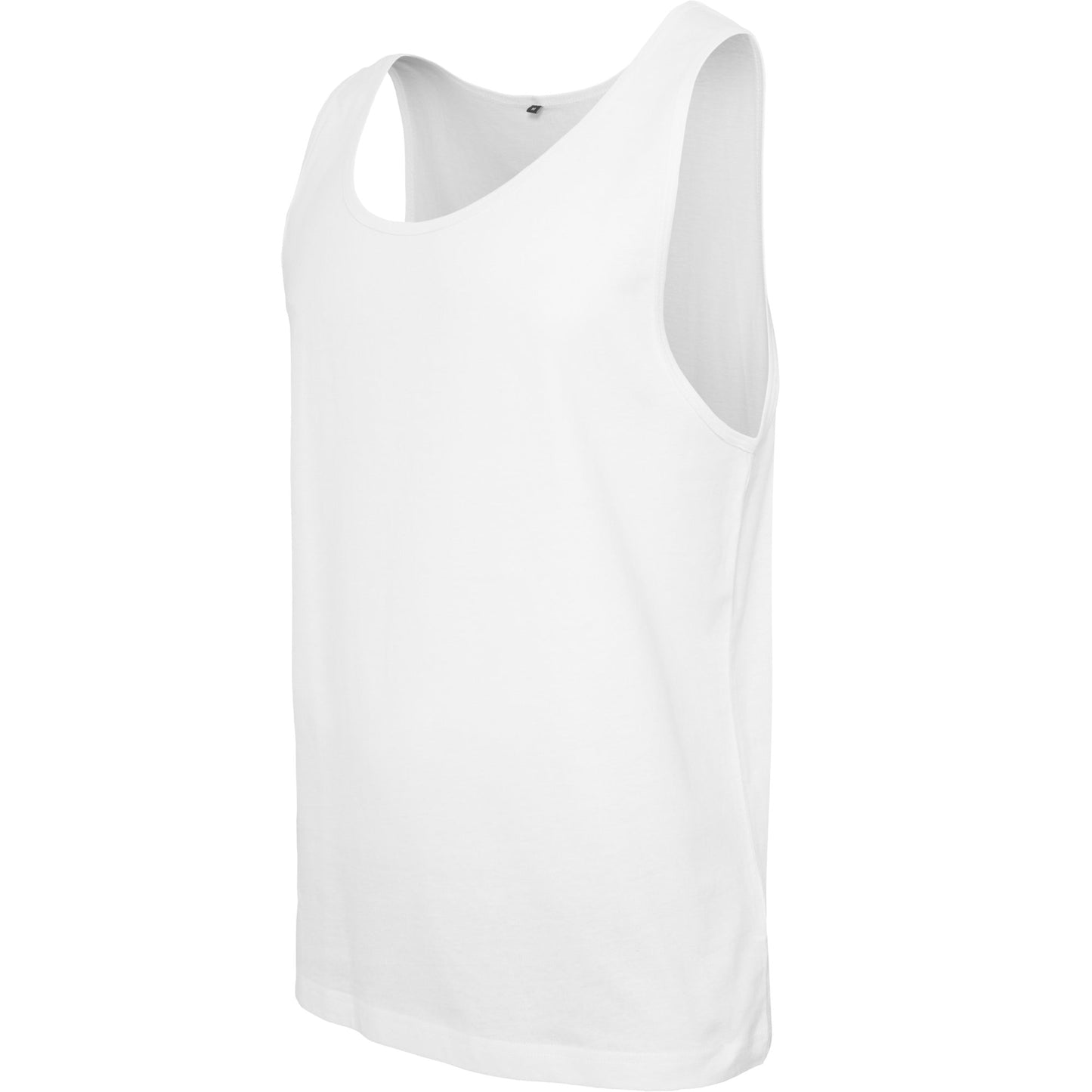Build Your Brand Jersey Big Tank Top Long Fit Wide Armholes Casual Wear