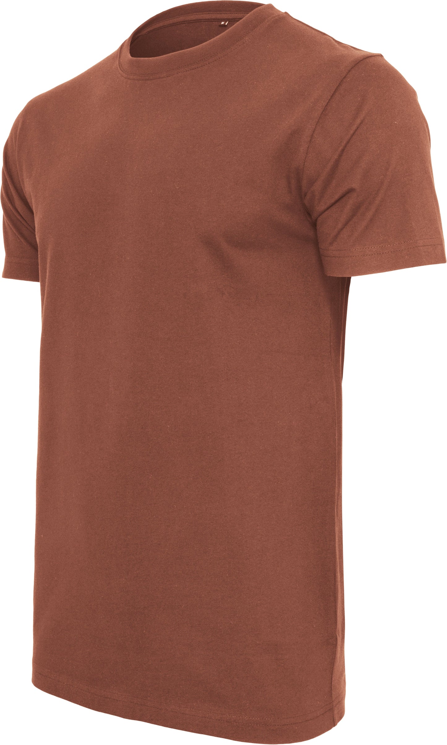 Build Your Brand T-Shirt Round Neck Bark Soft Cotton Casual Slim Fit