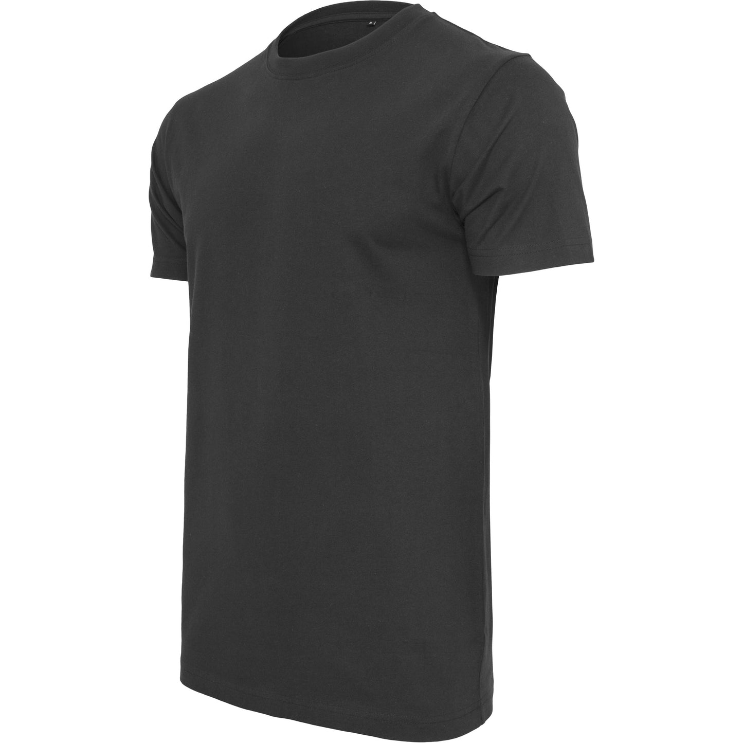 Build Your Brand Black T-Shirt Round Neck Soft Cotton Slim Fit Casual Basic