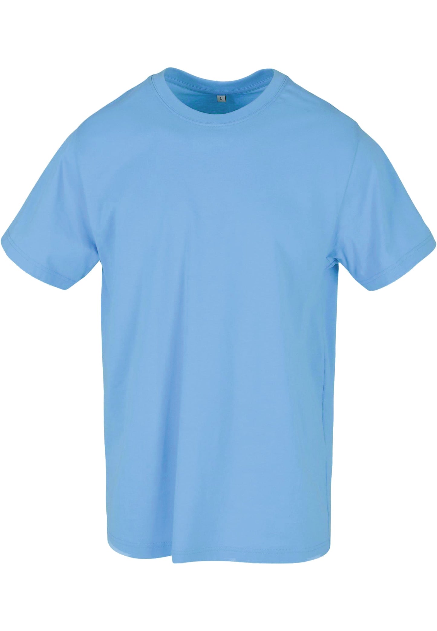 Build Your Brand Horizon Blue T-Shirt Round Neck Soft Cotton Casual Fit