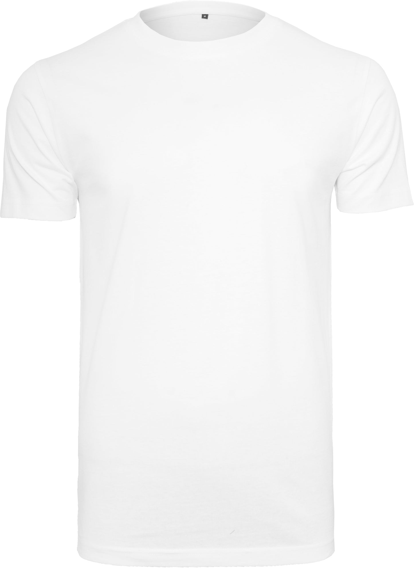 Build Your Brand White T-Shirt Round Neck Soft Cotton Casual Basic S-5XL