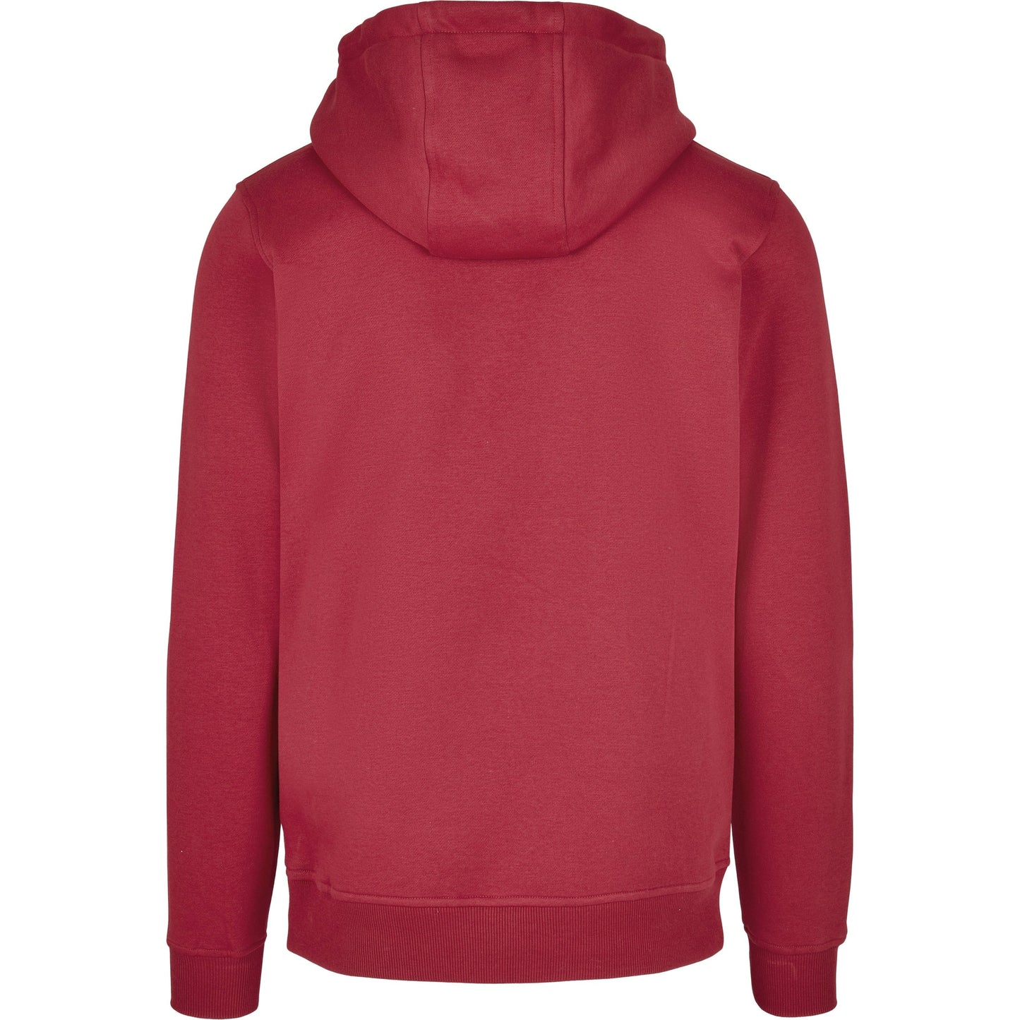 Build Your Brand Heavy Hoodie Burgundy Adjustable Hood Kangaroo Pocket