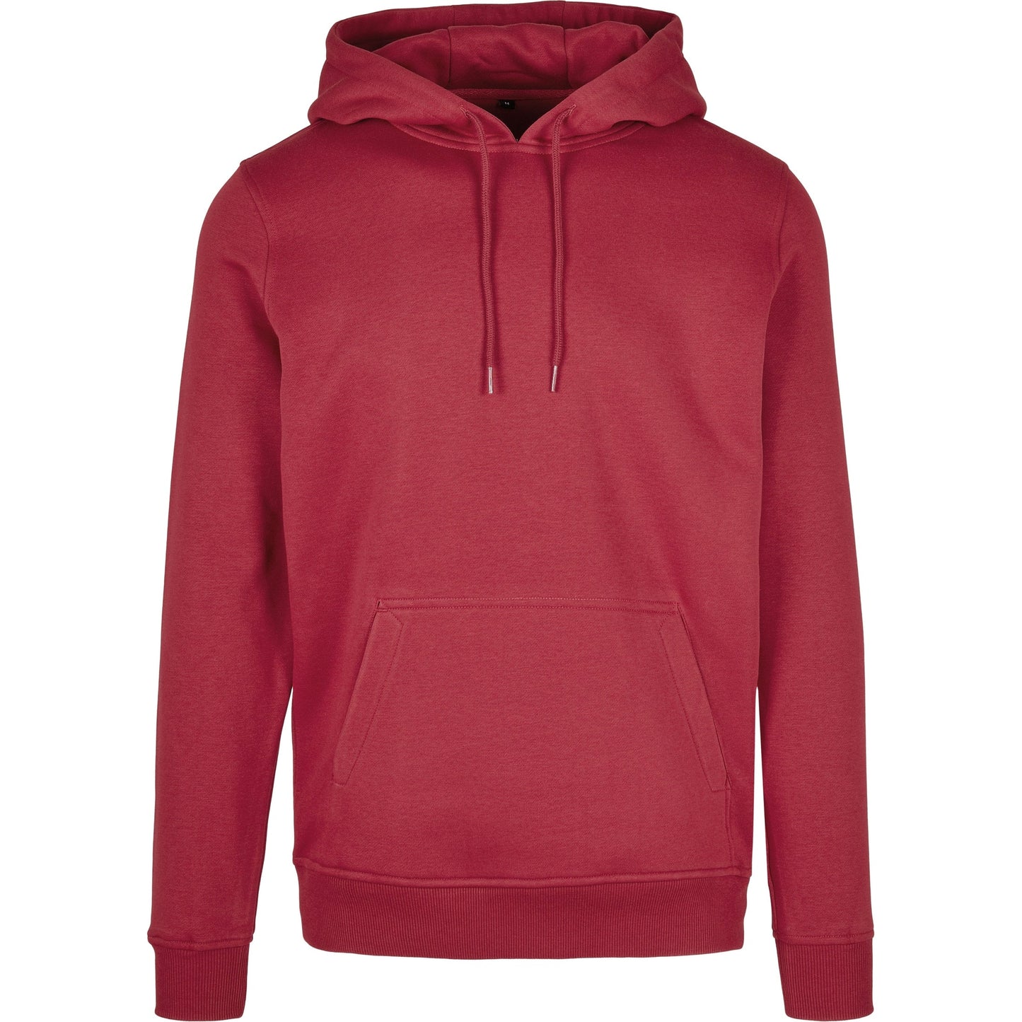 Build Your Brand Heavy Hoodie Burgundy Adjustable Hood Kangaroo Pocket