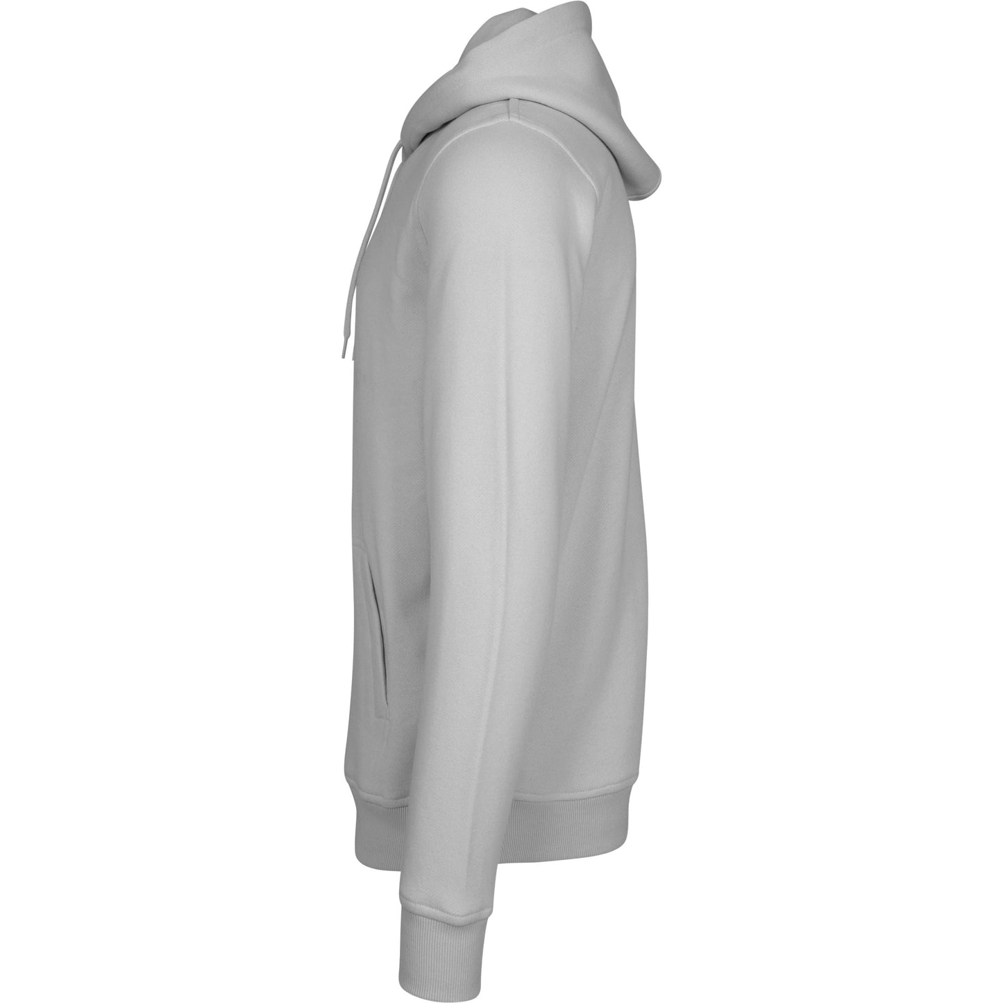 Build Your Brand Heavy Hoodie Light Asphalt Adjustable Hood Kangaroo Pocket