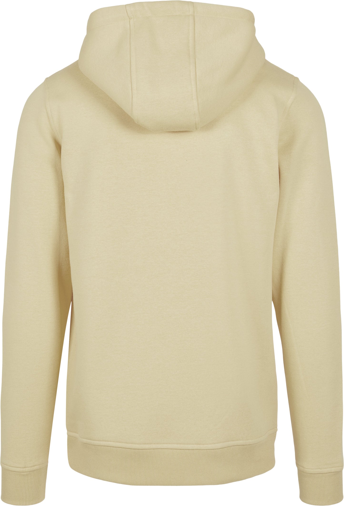 Build Your Brand Heavy Hoodie Soft Yellow Adjustable Hood Kangaroo Pocket
