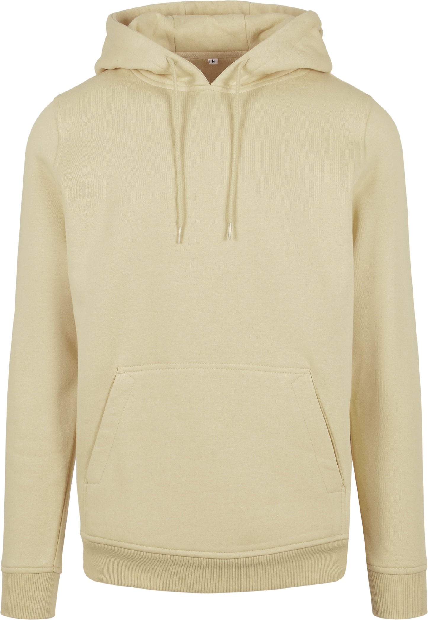 Build Your Brand Heavy Hoodie Soft Yellow Adjustable Hood Kangaroo Pocket