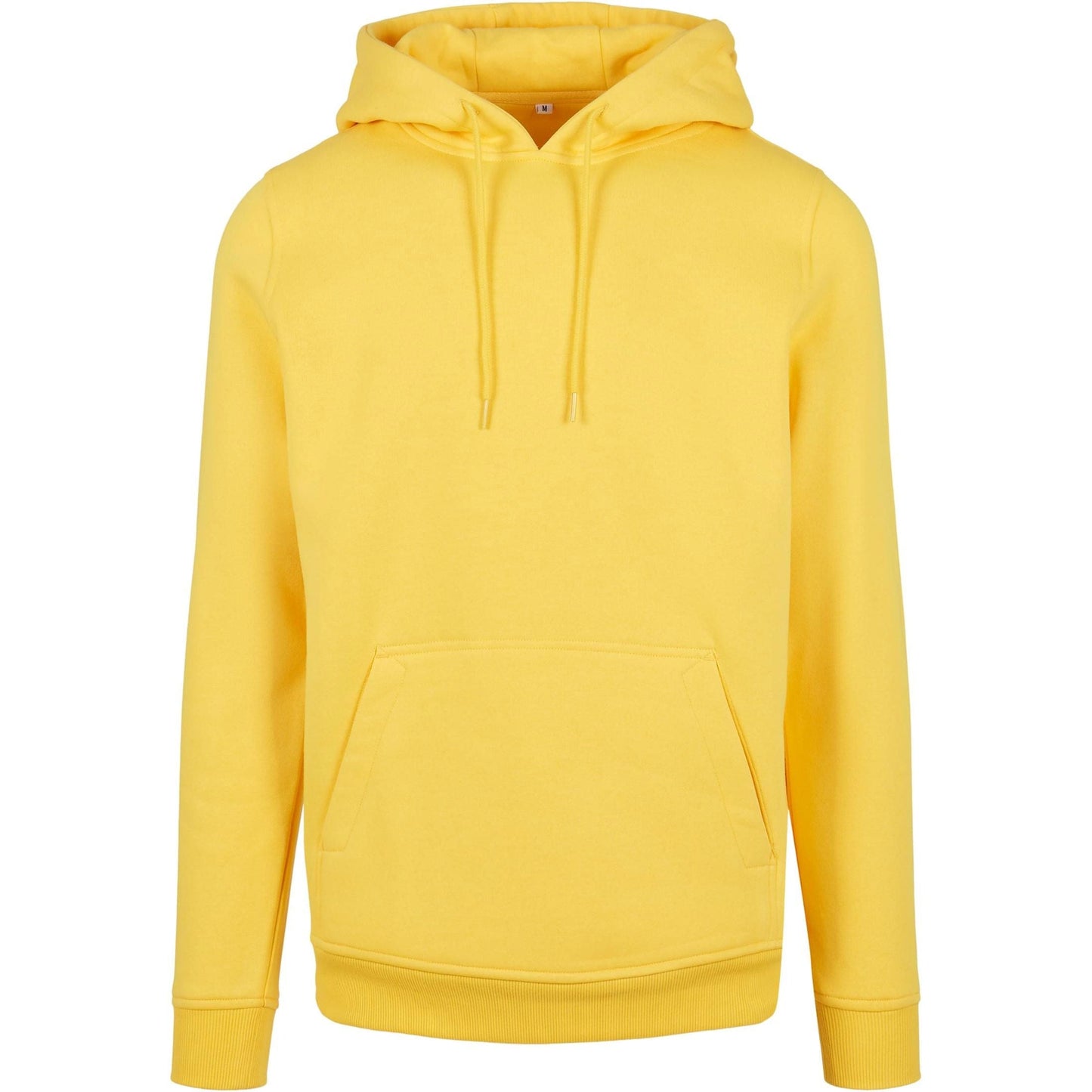 Build Your Brand Heavy Hoodie Taxi Yellow Adjustable Hood Kangaroo Pocket