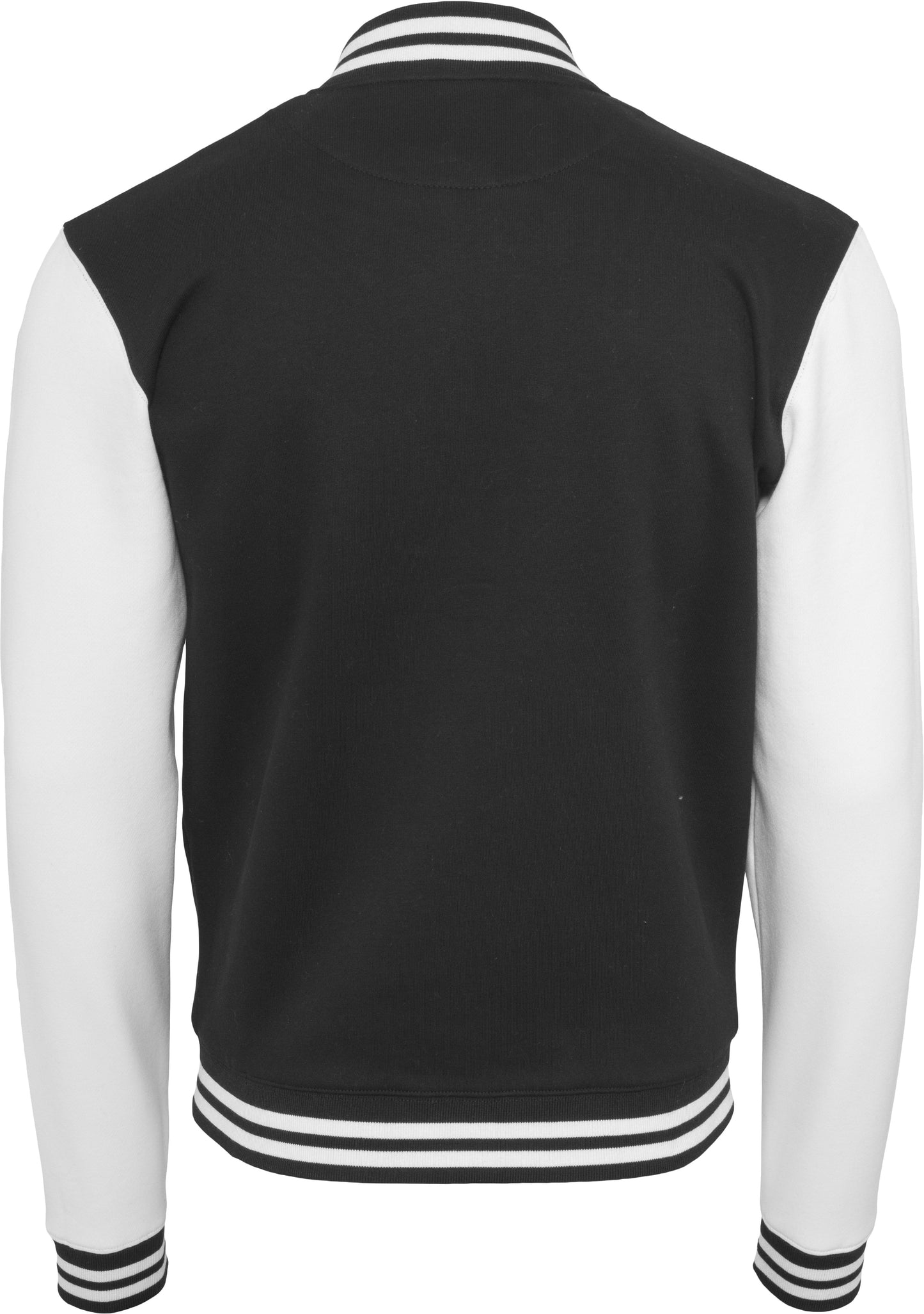 Build Your Brand College Jacket Contrast Cuffs Comfortable Stylish Preppy Look